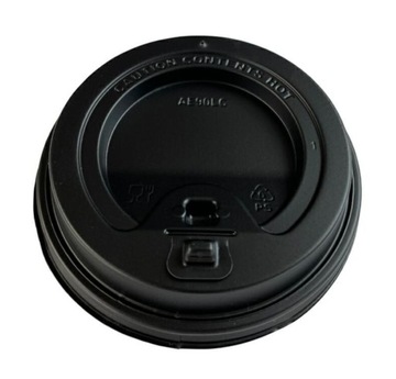 Pokrywka plastikowa do kubka papierowego z dziubkiem 250 ml średnica 83mm