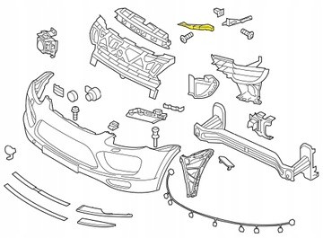 DRŽÁKY SVĚTLOMET LEVÉ PORSCHE CAYENNE 7P5 958