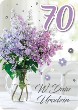 OKOLICZNOŚCIOWY KARNET na 70 URODZINY B6 z kopertą ARMIN Style KARTKI