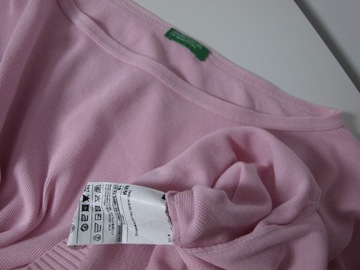 BENETTON * RÓŻOWA * 100 % BAWEŁNA * OVERSIZE * M/L