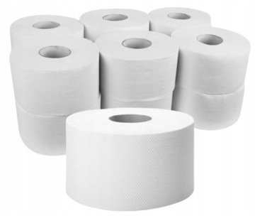 PAPIER TOALETOWY JUMBO BIAŁY 12 ROLEK 90 METRÓW 2W