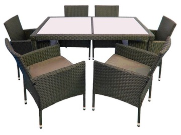 Technorattan Zestaw Ogrodowy 6-os. MEBLE E1043