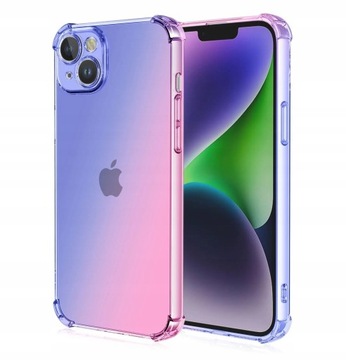 Etui Ombre Shock Case do Apple iPhone 12 - Niebiesko-różowy