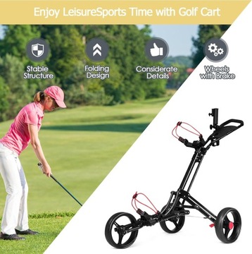 Гольф-кар с 3 колесами, первый алюминиевый набор для гольфа, ручка