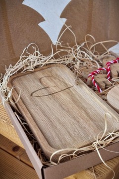 Набор деревянных аксессуаров, рождественский подарок, рождественский поднос.