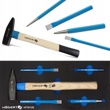 НАБОР ВСТАВОК МОЛОТОК + РЕЗКИ 5EL HOGERT HT7G135