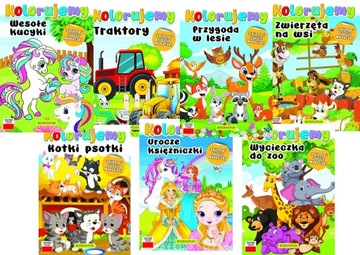 Kolorujemy. Wielki zestaw kolorowanek z naklejkami dla maluszków .