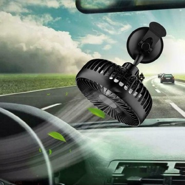 WENTYLATOR WIATRAK SAMOCHODOWY PRZYSSAWK 12-24V