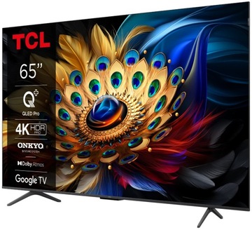 TCL 65C655 65-дюймовый телевизор QLED Pro 4K UHD Google TV 60 Гц DVB-T2