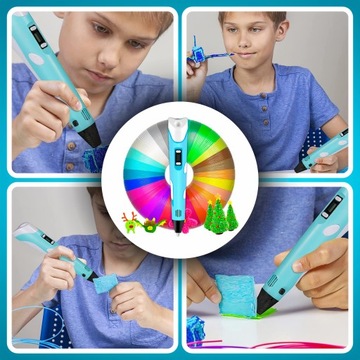 MINI DRUKARKA DŁUGOPIS 3D Dzieci 3 D PEN Magiczny + FILAMENT PLA 330 METRÓW