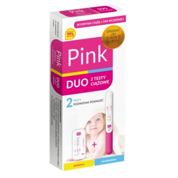 Домашні Лабораторія Рожевий Duo тест для вагітних пластинчастий струменевий 2 шт.