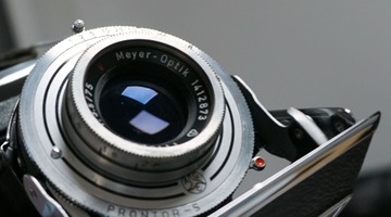 Aparat Rheinmetall VEB Weltax + Meyer Optik Trioplan rzadkość. + futerał