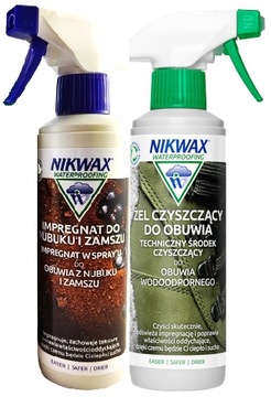 Nikwax Zestaw Nubuk Welur i Żel do obuwia 300 ml