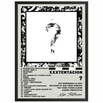 XXXTENTACION ? Plakat Obraz z albumem w ramce Prezent