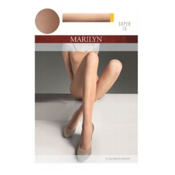 Rajstopy Elastyczne Półmatowe Transparentne DAINO Super 15 DEN Marilyn 5-XL