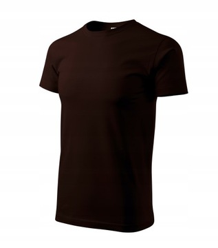 koszulka męska LUX 4XL kawowy brązowy krótki rękaw