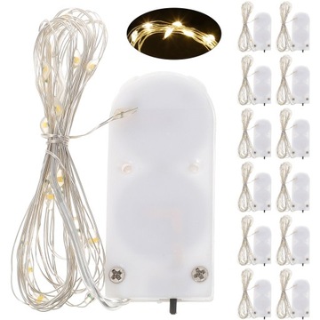 LED Miedziany Drut Light String Fairy Lights 12 Szt