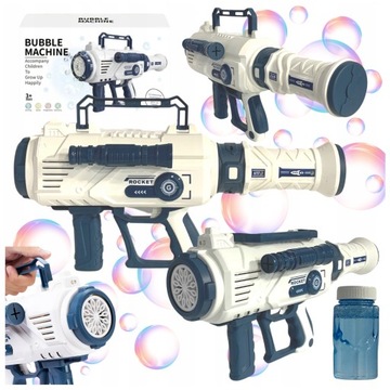 PISTOLET DO BANIEK MYDLANYCH MASZYNKA AUTOMATYCZNY PŁYN BAZOOKA DUŻY 40cm