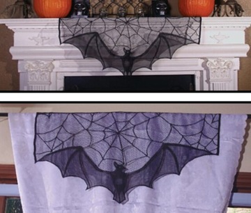 ЧЕРНЫЙ ЗАНАВЕС ДЛЯ ХЭЛЛОУИНА ЛЕТУЯ ПАУТИНКА