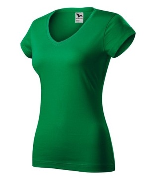 DAMSKA koszulka w serek T-SHIRT MALFINI FIT V-NECK BLUZKA roz. M