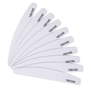 Pilnik do paznokci łódka biały 180/240 50szt