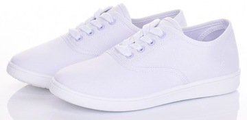 ТКАНЕВЫЕ КРОССОВКИ БЕЛЫЕ НА ШНУРОВКЕ ЖЕНСКИЕ КРОССОВКИ НА РЕЗИНОВОЙ ПОДОШВЕ