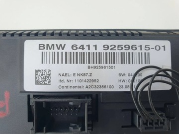 BMW F25 X3 PANEL KLIMATIZACE KLIMATRONIC 9259615