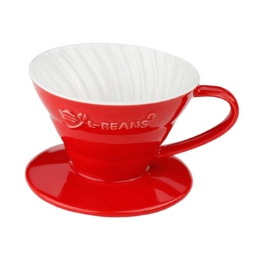Ceramiczny kroplownik do kawy () czerwony