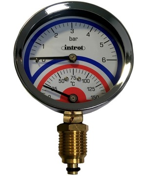 Termomanometr 6bar 150 C 80mm 1/2