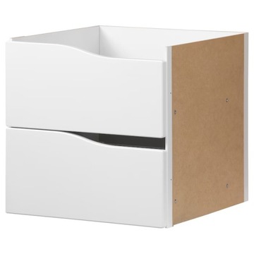 IKEA wkład z 2 szufladami KALLAX 33x33cm BIAŁY