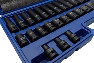 НАБОР ГОЛОВОК УДАРНЫХ ГОЛОВОК 1/2 35 ШТ. 8-32 ММ ADLER