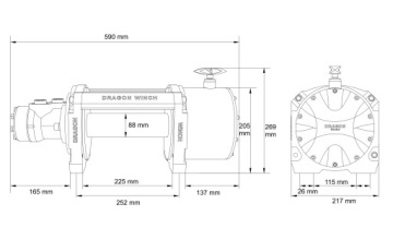 ГИДРАВЛИЧЕСКАЯ ЛЕБЕДКА DRAGON 9,1 Т ТРОСОВАЯ ЛЕБЕДКА автомобильный майоран