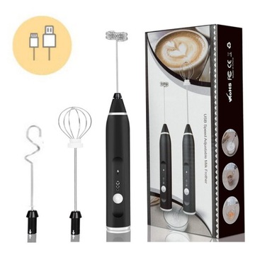 ВЗЕНИВАТЕЛЬ, WHIMPER для КОФЕ, МОЛОКА, МИНИ-ЭЛЕКТРИЧЕСКИЙ МИКСЕР, НЕРЖАВЕЮЩАЯ СТАЛЬ