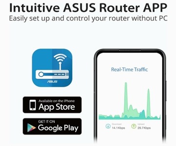 Двухдиапазонный Wi-Fi роутер ASUS RT-AX57 AX3000 AiMesh