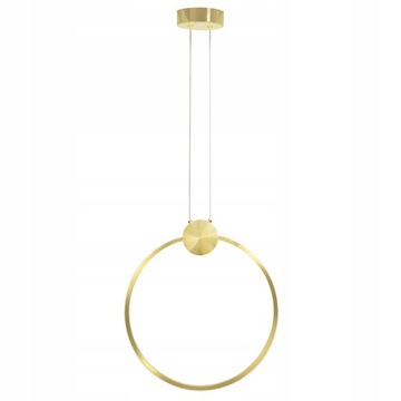 Lampa Sufitowa Wisząca Koło Ring Złota Nowoczesna Gold Led 30 cm