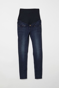 H&M MAMA Skinny Jeans Dżinsy ciążowe z panelem obcisłe elastyczne rib 38 M