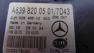 LAMPA POLSTROVÁNÍ INTERIÉR OSVĚTLENÍ KABINY MERCEDES VITO W639 VIANO 03-14