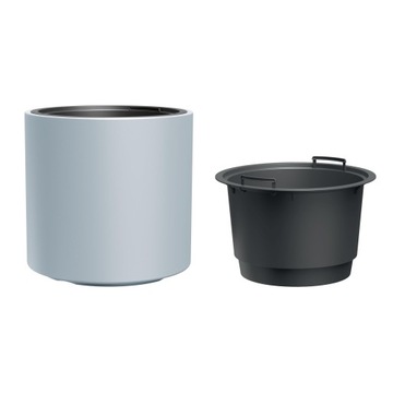 XL HEOS DBHER400 ЦВЕТОЧНЫЙ ГОРШОК, ВЫСОКИЙ, БЕЛЫЙ, МОРОЗОСТОЙКИЙ, СЕРЫЙ, 40 СМ