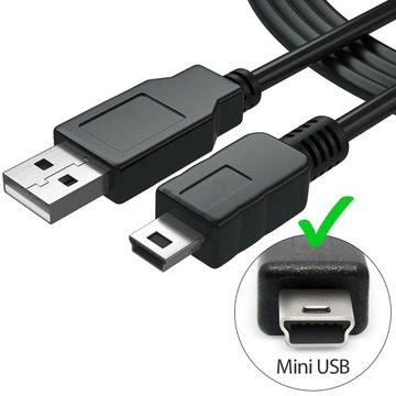 50 szt. Czarnych kabli danych 1m 2.0 A do Mini 5P