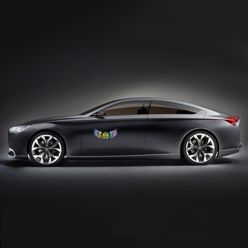 Цветная наклейка диаметром 23 см с логотипом Nissan.