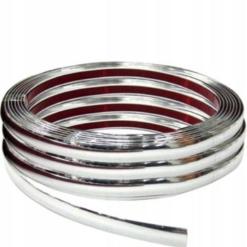 ДЕКОРАТИВНАЯ ЛЕНТА ХРОМИРОВАННАЯ 12мм х 7,5м