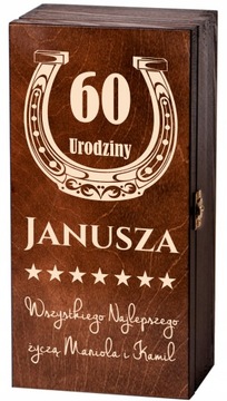 SKRZYNKA NA BUTELKĘ KARAFKĘ Z GRAWEREM!