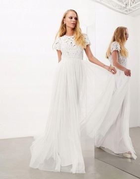 Asos Edition iab cekiny ślubna suknia tiulowa ISABELLE L NF4