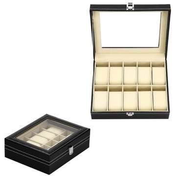 ОРГАНАЙЗЕР ДЛЯ ЧАСОВ, 10 шт., ЮВЕЛИРНАЯ ШКАТУЛКА, ЭЛЕГАНТНАЯ КОРОБКА