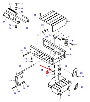 LA14164370 Пружинный штифт лестницы 4 x 30