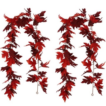 2X Girlanda Liści Klonu HALLOWEEN DEKORACJA 3.5M