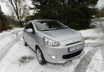 Mitsubishi Space Star Hatchback 5d 1.0 71KM 2014 Mitsubishi Space Star SERWISOWANY Zarejestrowany tani ekonomiczny Benzyna, zdjęcie 2