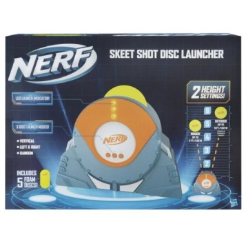 Tarcza NERF LATAJĄCE DYSKI CELE 3 TRYBY ZABAWY 5 DYSKÓW