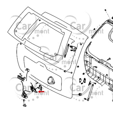 ZÁMEK PATENTKA KRYT ZADNÍ KIA SPORTAGE II 81290-1F020 ORIGINÁLNÍ