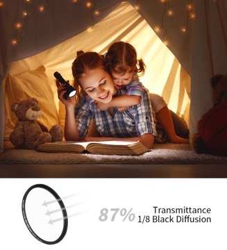 Диффузионный фильтр K&F Black Mist 1/8 NanoX 77 мм